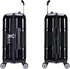 Eminent Hard Case Travel Bag Cabin Luggage Trolley Polycarbonate Lightweight Suitcase 4 Quiet Double Spinner Wheels With Tsa Lock KJ84 Black