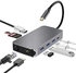 محول USB C، موزع USB C، محول 9 في 1 من النوع سي مع HDMI 4K ومنفذ ايثرنت ومنافذ USB 3.0 وPD وSD/TF متوافق مع ابل ماك بوك برو وجوجل كروم بوك والمزيد من اجهزة اللابتوب من النوع سي