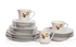 Generic 47 pcs Dinner Set Plates - Includes Plates , cups, kettle, jar, sugar bowl, serving dish