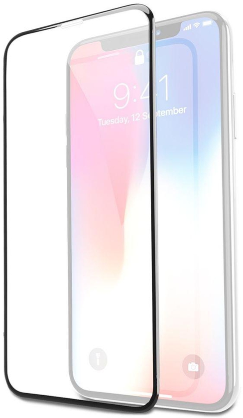 Promate iPhone X 3D Glass Screen Protector, Edge-to-Edge Tempered Glass Screen Protector with Applicator Frame, 3D Touch, Anti-Scratch and 9H Hardness Glass for Apple iPhone X, MaxShield-X