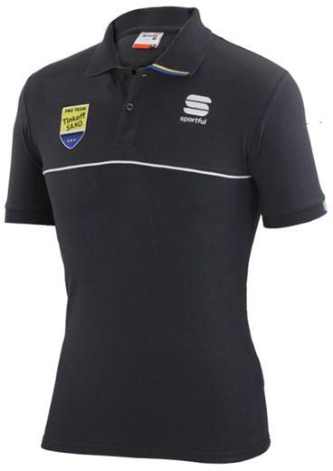 Usdstore Pro-Team Tinkoff Saxo Official Polo T-Shirt by Sportful Italy - S (Black)