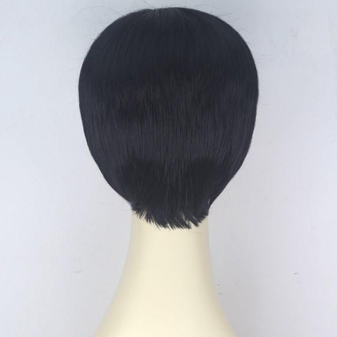 Synthetic Hair Wig Short Straight Black Color Thermal Hair