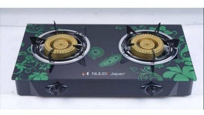Nulek Quality THICK GLASS DOUBLE BURNER GAS COOKER