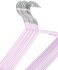 10-Piece Cloth Hanger Set Pink 33centimeter