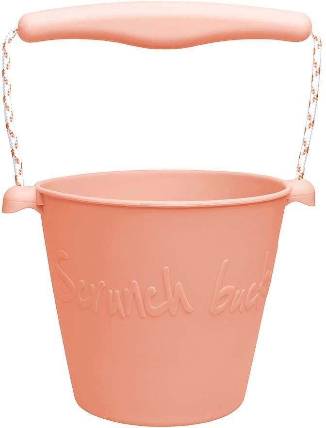 Scrunch Silicone Bucket, Suitable for 12 Months to 5 Years of Age, Coral | SCN-B-009