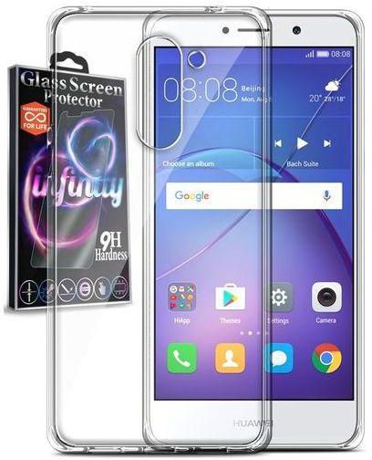 Infinity Silicone Cover for Huawei GR5 2017 - Clear + Infinity Glass Screen Protector