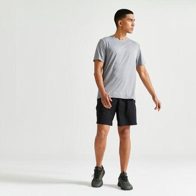 Decathlon Men's Breathable Crew Neck Essential Fitness T-Shirt - Mottled Grey