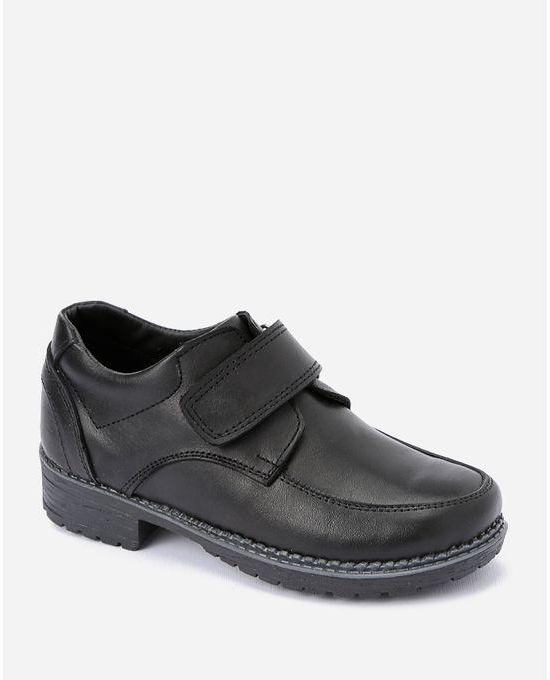 Andora Slip On Boys Leather Shoes - Black