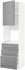 METOD / MAXIMERA خزانة عالية للفرن مع باب/3 أدراج - أبيض/Bodbyn رمادي ‎60x60x220 سم‏