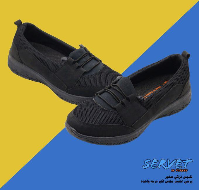 Servet Sneakers Comfort Sport Shoes For Women - Black - Servet El Turkey