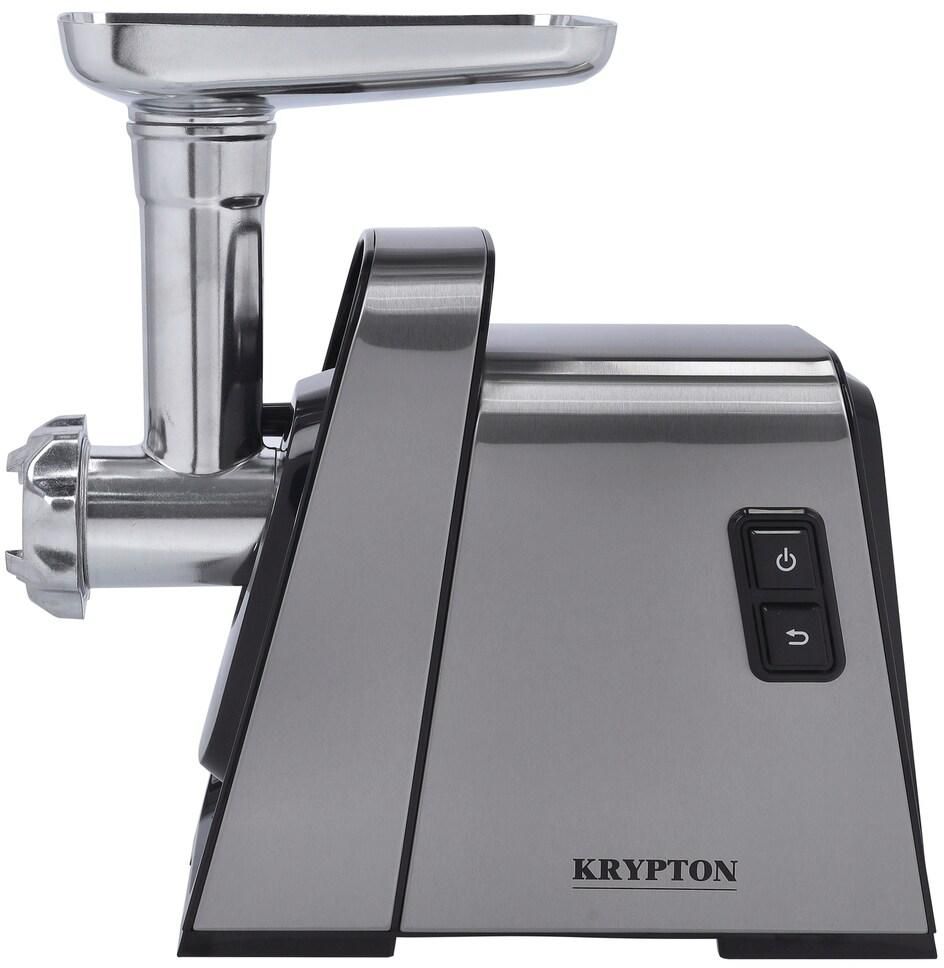 Krypton 1800W Meat Grinder - Electric Meat Mincer With Reverse Function, 3 Metal Cutting Plates, Accessories, Metal Gears, Stainless Steel Blade With Portable Handle