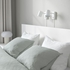 MALM هيكل سرير، عالي - أبيض/Lindbåden ‎180x200 سم‏