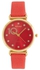 ساعة يد بعقارب مع سوار من الجلد طراز RE020F للنساء