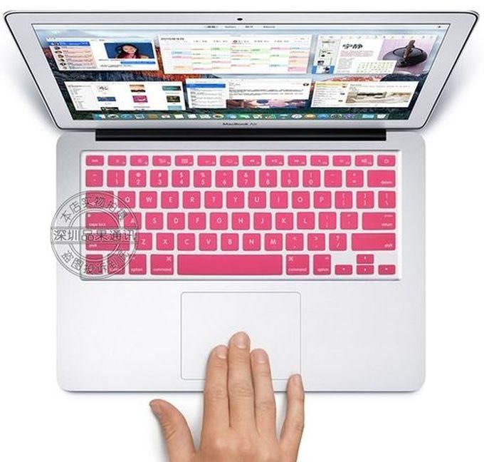 Coosybo 13" Air Skin, US Type English Silicone Keyboard Cover For 2008-2015 Macbook 13.3" 15" Pro Reitna/Imac G6, Pink