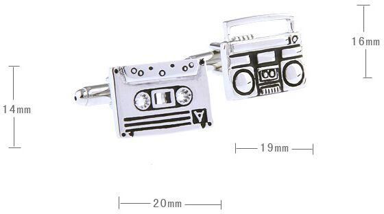 Oko Cassette n Radio Design Cufflinks