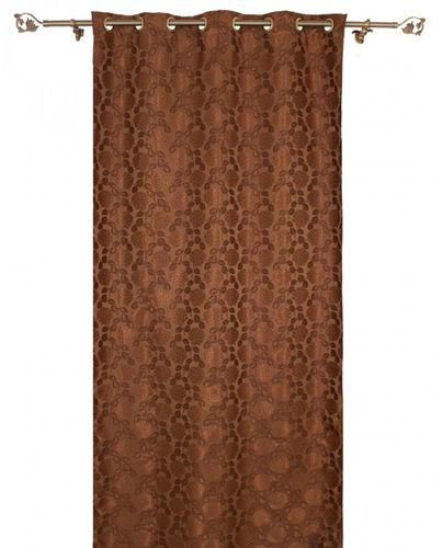Texveen Ja039 Jacquard Fabric Curtain -Brown- W130 L250