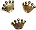 Brooch Crown G) - 3pc Set