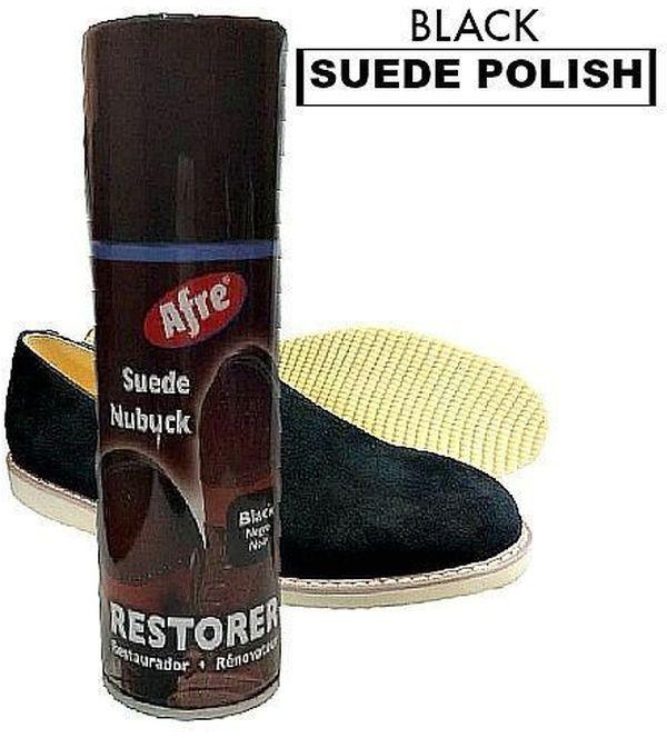 Afre Black Spray Shoe Polish. Suede Nubuck Spray Polish