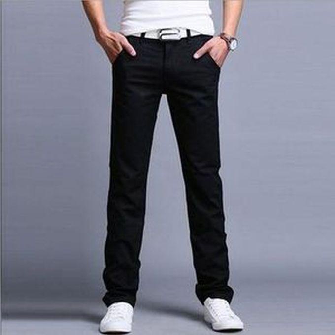 Black Straight Fitted Jeans