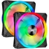 CORSAIR iCUE QL140 RGB PWM RGB LED Desktop Cooling Fan - Dual Fan Kit 140mm
