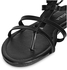 Fashion Out Flip-flop Zipper High Tube Ladies Gladiator Sandals_BLACK