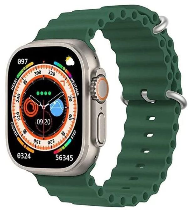 Smart Watch BML Ultra Max , Double Strap , Wireless Charger , Green