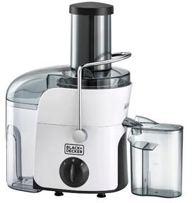 Black+Decker 800 W Juicer With 1.5L Large Pulp Container, White, JE780-B5