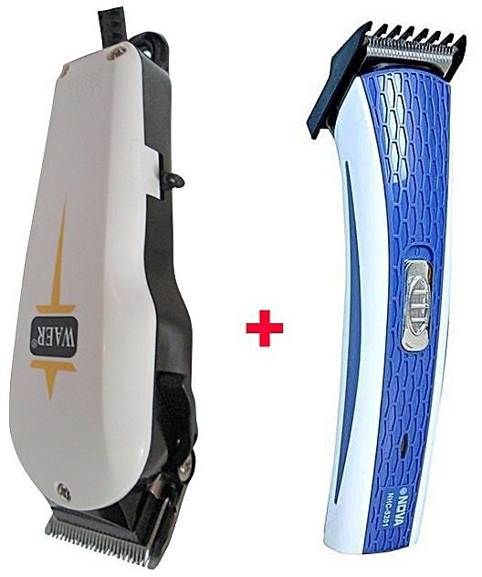 Generic Wear Clippers With Free Nova Rechargeable Hair And Beard Trimmer -  Professional Electric Hair Clipper - White & Black price from jumia in  Kenya - Yaoota!