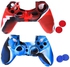 Gamepad 2 Silicone Skin Case Cover & 4 Joystick Thumbstick Caps Protective Case For Sony PS4 Controller L3EF CHSMALL