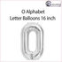 Jomz Alphabet O Letter Balloon 16 inch toys for girls (Silver)