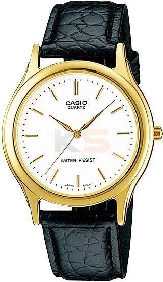 Casio Stainless Steel Case Leather strap Dress Watch for Men (MTP-1093Q)