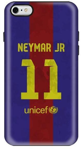 Stylizedd Apple iPhone 6/iPhone 6S Premium Dual Layer Tough Case Cover Gloss Finish - Neymar Jr Barca Jersey