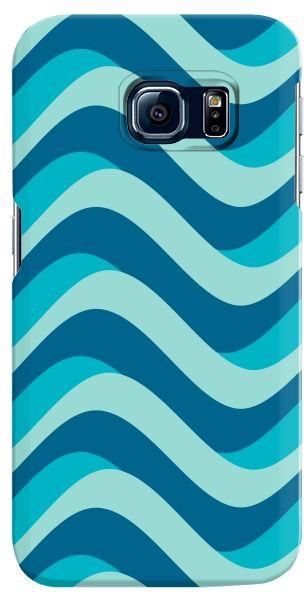 Stylizedd  Samsung Galaxy S6 Edge Premium Slim Snap case cover Matte Finish - Curvy Blue  S6E-S-289M