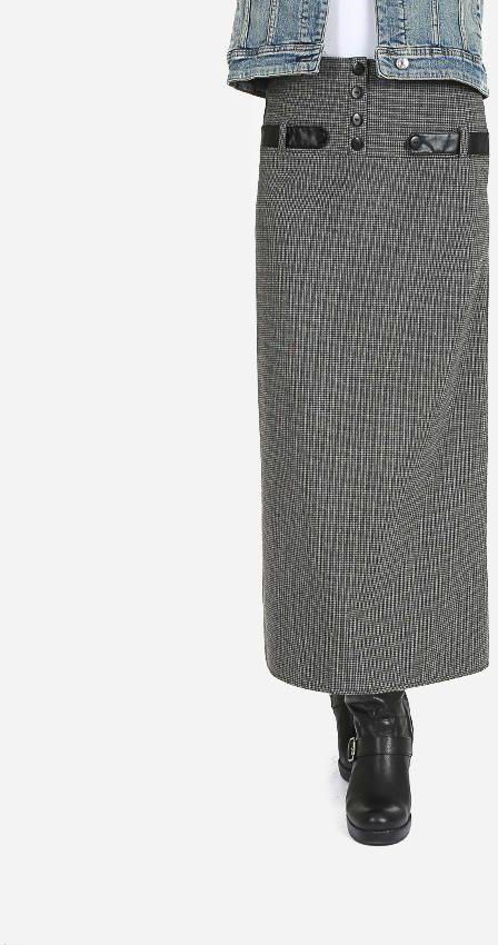 Giro Maxi Skirt - Grey & Black
