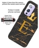 Protective Case for OnePlus 9- E Letter Marble Black/Gold