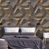 Modern 3D Wallpaper- Grey Gold