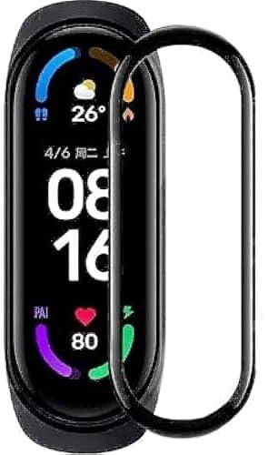 Tpu anti-shock screen protector with black frame for xiaomi smartwatch mi band 6