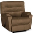 Velvet Upholstered Rocking Recliner Chair With Bed Mode Light Brown 92x95x80cm