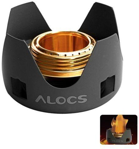 Generic Alocs Portable Mini Spirit Burner Alcohol Stove For Outdoor Backpacking Hiking Camping - Mixed Color