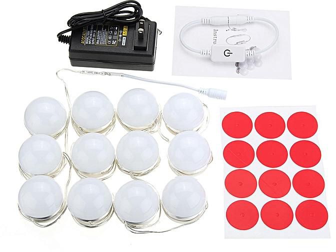 White Led Vanity Mirror Lights Kit, Vanity Table With Hollywood Lights