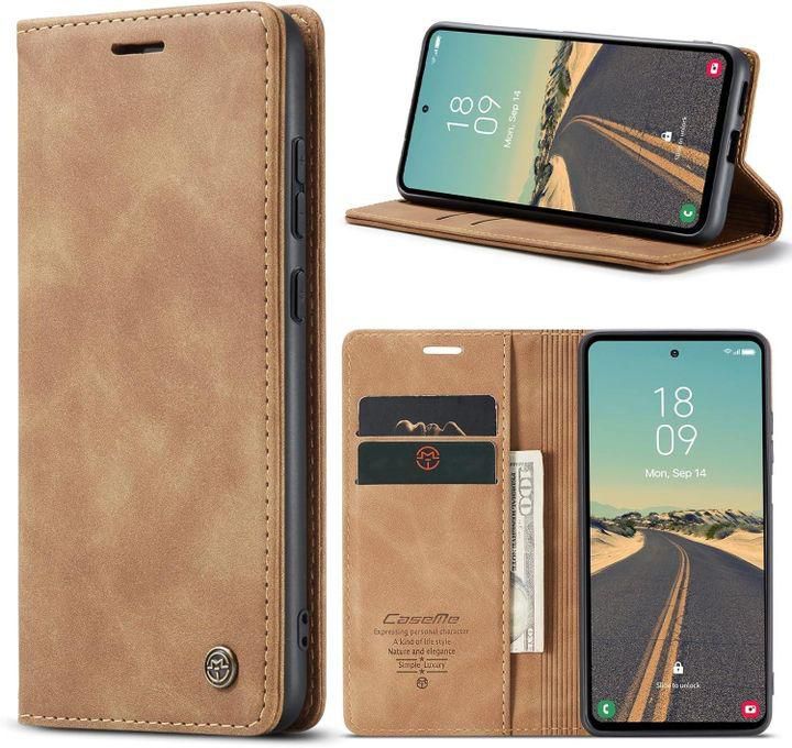 Caseme For Samsung Galaxy S23 FE (6.4) Wallet Case,Soft PU Leather Flip Case Magnetic Stand with ID & Credit Card Slots Holder Case