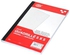 A5 Quadrille Notebook White/Red/Black