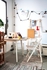 IKEA PS 2012 طاولة مع جناح يُطوى - خيزران/أبيض ‎74/106/138x80 سم‏