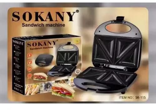 MAKE BEST CHOICESokany Sandwich Maker Sk-115 Non-stick 2 in 1 Sandwich can can be used to cook a variety of dishes. It comes with three sets of removable cooking plates - triangle 