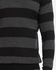Andora V-Neck Striped Pullover - Black & Grey