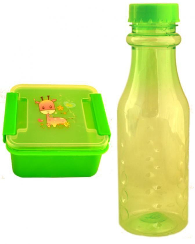 Kyro Toys WAB-GRE Water Bottle - 750ml - Green + LUB-GRE Lunch Box - Green