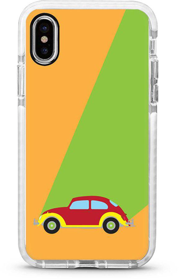 Protective Case Cover For Apple iPhone XS Max Retro Bug Orange Full Print