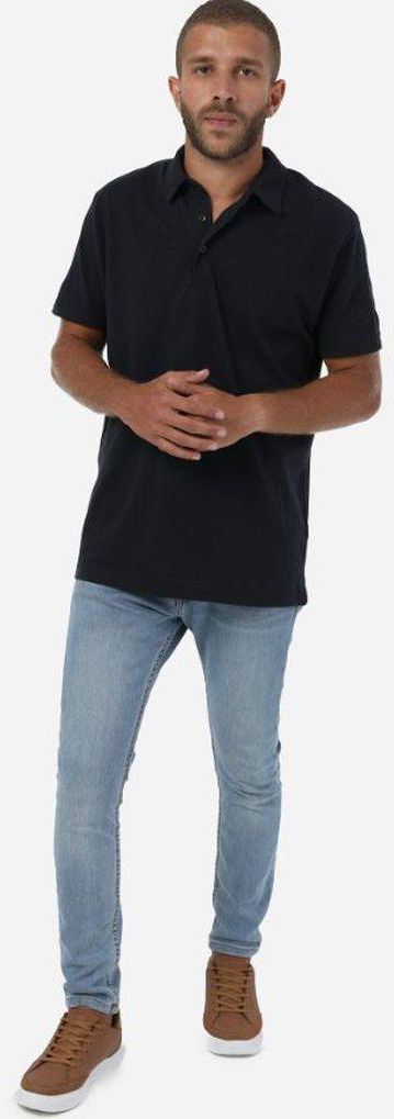 eezeey Plain Casual Polo Shirt - Black