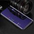 SCRENDY Mirror Flip Case for Samsung Galaxy A32 5G, Luxury Translucent View Window Front Cover, Full Body Protective Case with Stand Function, Purplish Blue