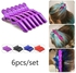 6PCS/set Color duckbill clip positioning hair clip hair clip plastic hair care styling tool